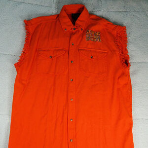 Sturgis Black Hills Rally Orange Tank Cuttoff 2XL